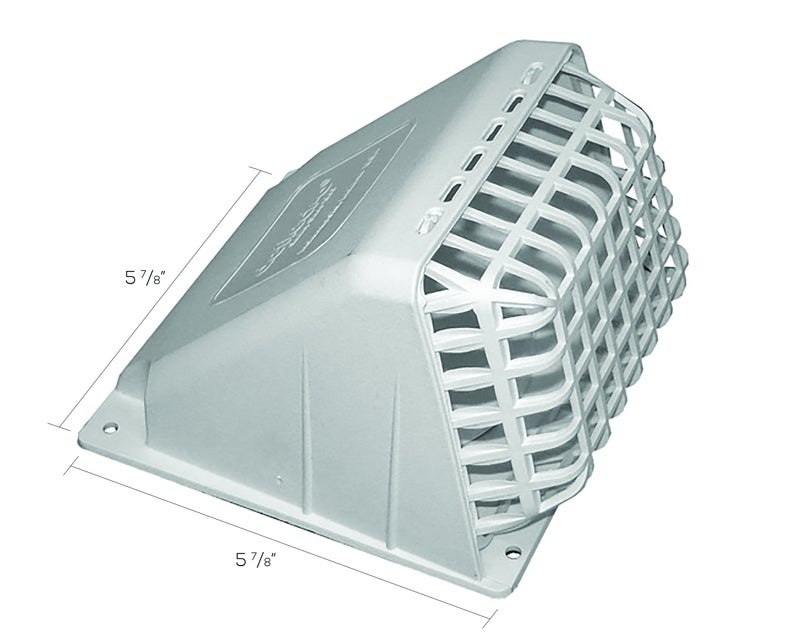 Deflecto Wide Mouth Dryer Vent Hood With Removable Bird Guard, Damper, Weather-Resistant, 4 Inches Hood, White (Hr4W) - Image 2